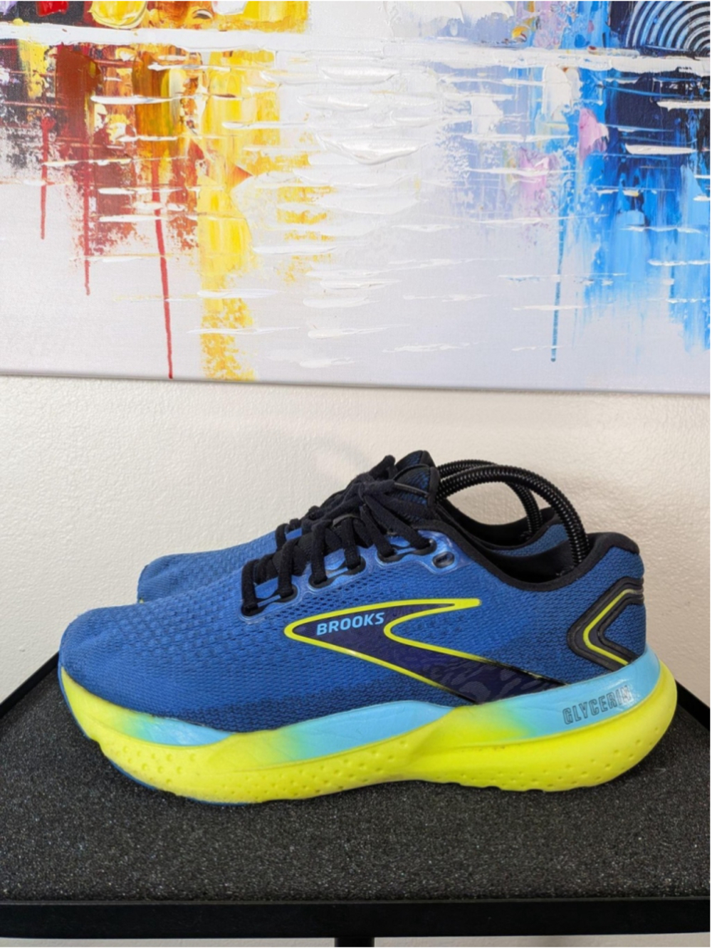 Brooks Glycerin 21 Shoes Mens Size 9 Blue Running Sneakers 1104191D429
